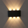 Lampada da parete su e giù 6W Illuminazione esterna impermeabile per portico da giardino Illuminazione molto richiesta Vendita calda Nessuna batteria montata a parete