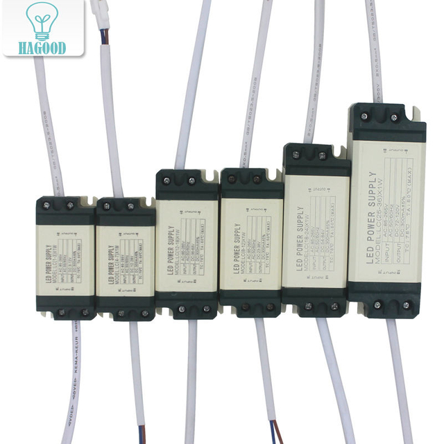Driver LED in plastica Driver LED in plastica Trasformatori di illuminazione Guscio di plastica sicuro Driver LED Adattatore di alimentazione per trasformatore di luce LED per lampada / lampadina a led