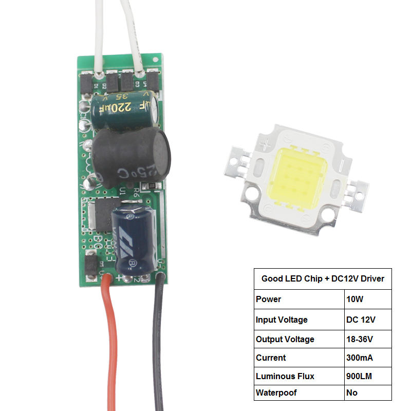 10W 20W 30W 50W LED ad alta potenza luce di inondazione chip COB + ingresso AC / DC 12V LED alimentatore proiettore Led driver