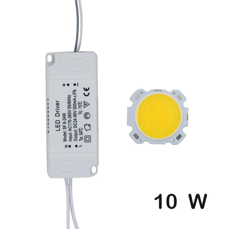 LED COB Lamp Bead 10W-30W Sorgente luminosa Chip + Driver LED Adattatore di alimentazione Freddo / Caldo / Bianco naturale per faretto LED fai da te