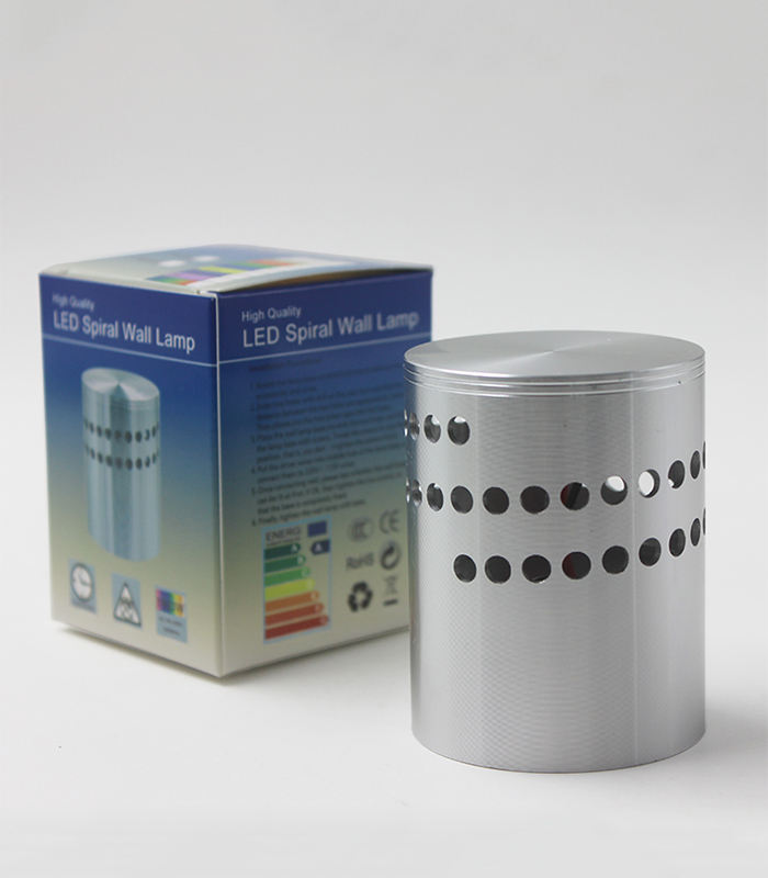 Vendita diretta in fabbrica foro a spirale lampada da parete a led luce notturna con prezzi luci a led per interni illuminazione a led per interni