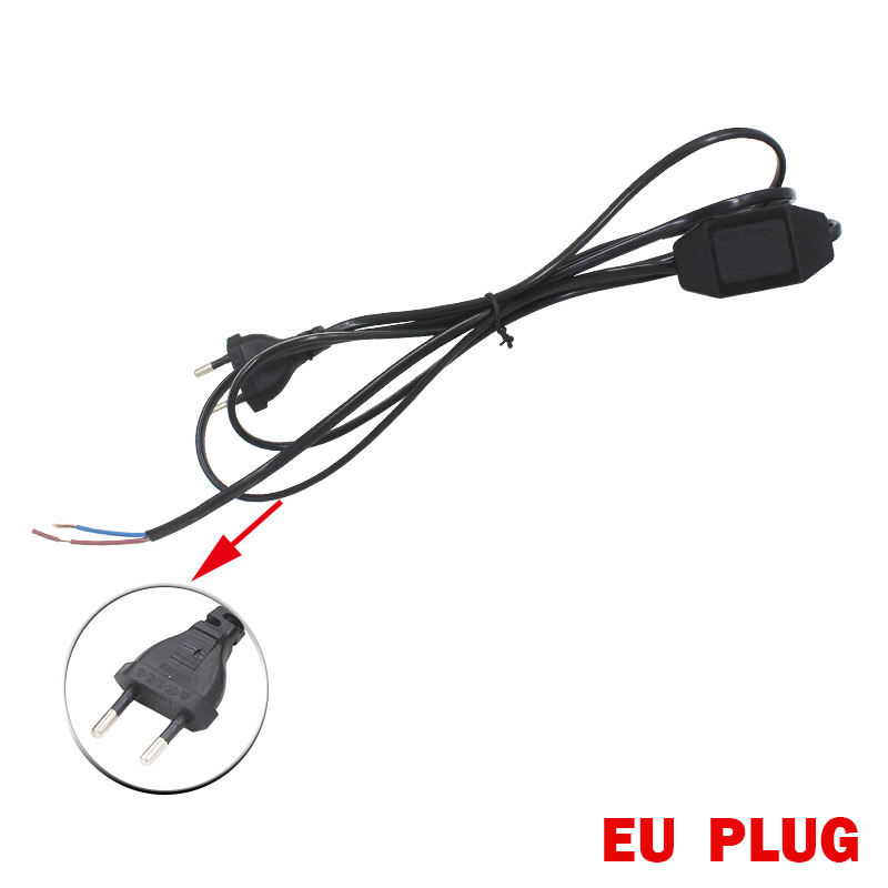 Dimmer luce Cavo Filo Spina di commutazione della luce Interruttore a pulsante per la regolazione dell'alimentazione Cavo di linea da 1,8 m Lampada a LED Modello spina UE USA