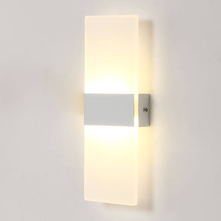 Applique da parete in acrilico Chiavi di pianoforte Applique da parete per soggiorno Bagno Camera da letto Luce Apparecchio 85-265V luce notturna