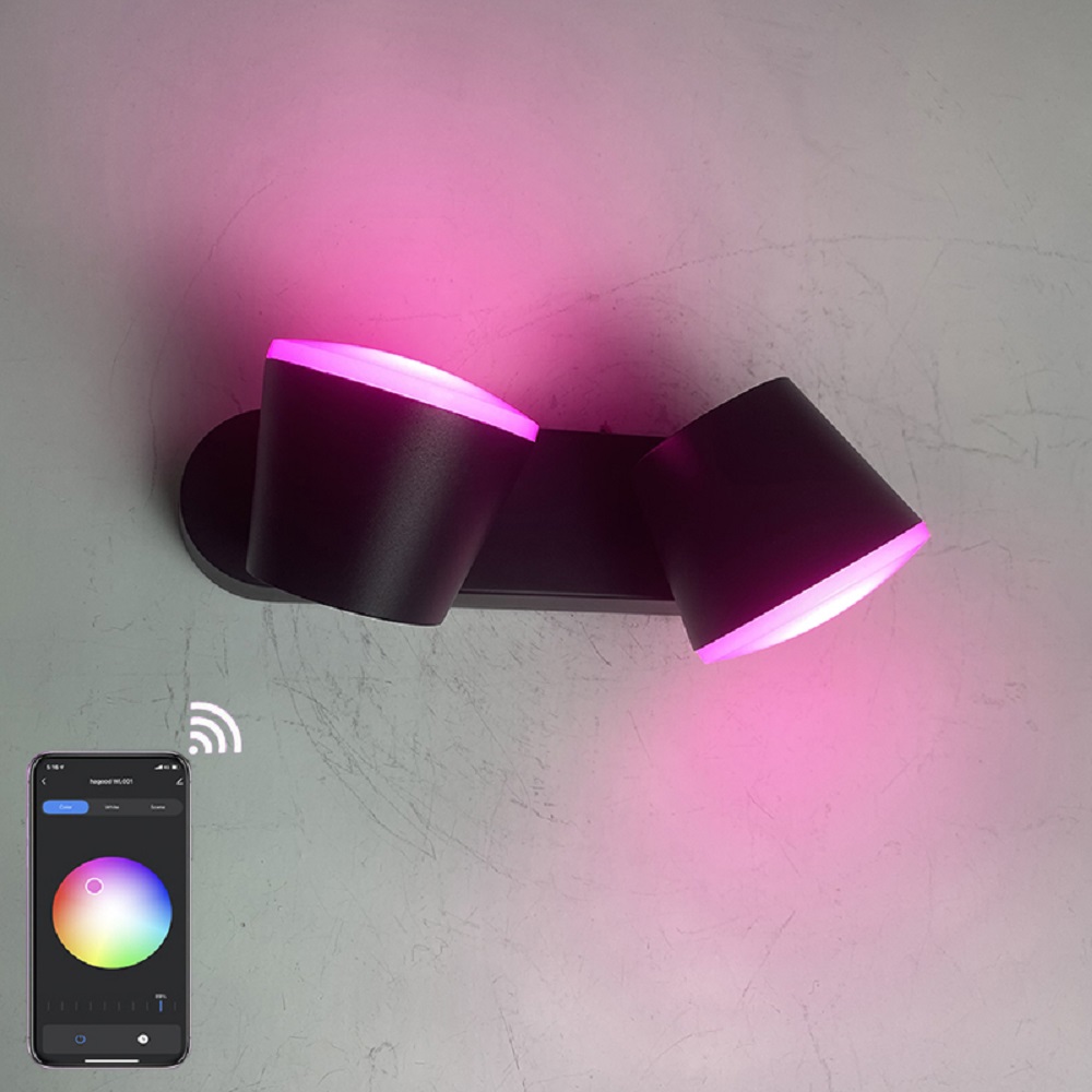 9W applique da parete a led luci a led per il controllo delle app applique da parete intelligente applique da parete per il controllo del telefono cellulare la forma della tazza di tè può essere ruotata luci di controllo APP TUYA