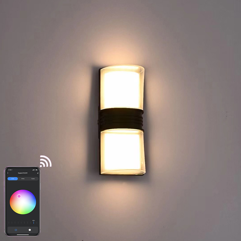 9W APP Control RGBW Home Bar Hotel Decorative Wifi Smart APP Applique da parete Lampade da parete a LED per esterni