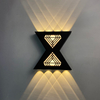Applique da parete a forma di lettera 12W su e giù per esterni Applique da parete a led per esterni Applique da parete per esterni moderna Applique da esterno nera Applique da parete per esterni nera