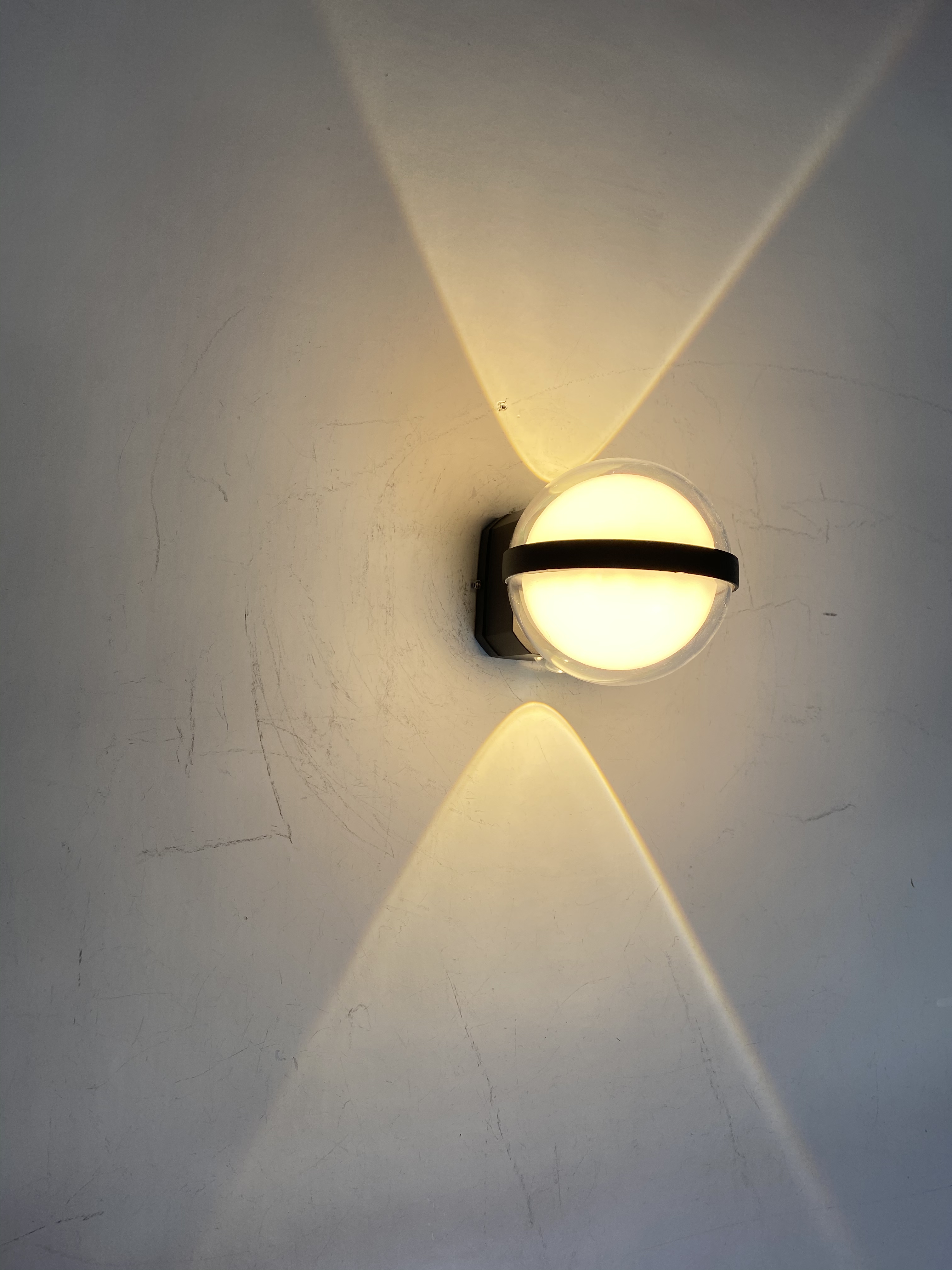 Lampada da parete a sfera di cristallo Lampada da parete a led Lampada da parete trasparente Lampada da parete su e giù Lampada da parete per esterni Applique da parete moderna per esterni Applique da esterno Lowes