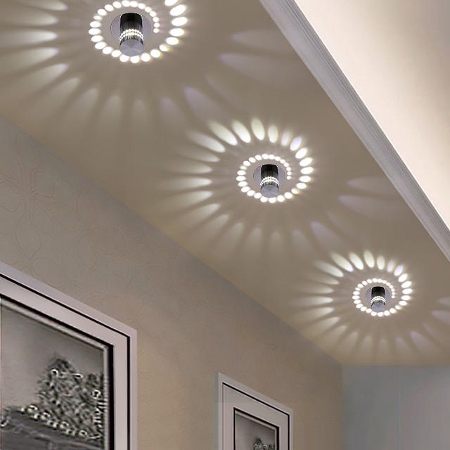 Plafoniera con foro a spirale incorporato Illuminazione per interni Lampada da parete decorativa RGB con controller