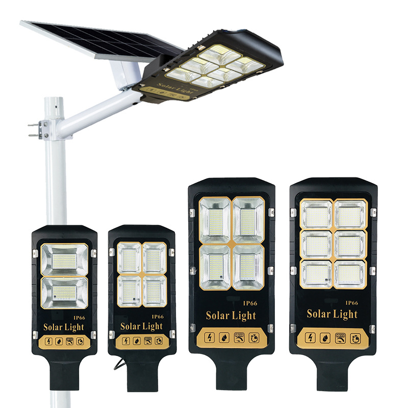 IP66 Impermeabile per esterni e protezione dai fulmini Proiettore solare con telaio in vetro per PC anti-spargimento Lampione solare