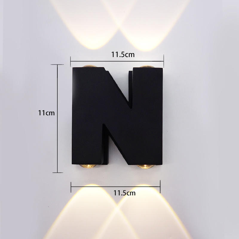 Illuminazione a led da parete per esterno Applique da esterno moderne a led Lampada personalizzabile privatamente
