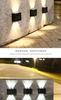 Luce solare da giardino a led in alluminio con sensore di movimento luce solare esterna a led