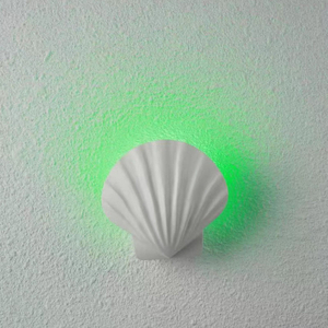 2023 Lampada da parete impermeabile per esterno a conchiglia RGB 5W in stile tropicale Applique da parete piccola per la decorazione del cortile del giardino