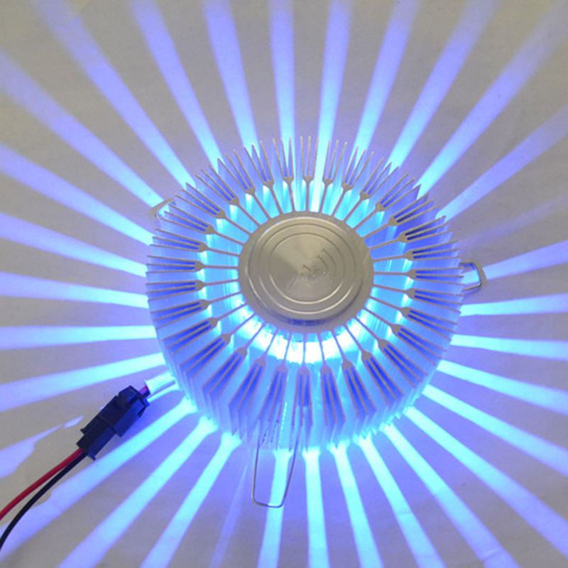 LED 3W applique da parete in alluminio tondo chip LED incorporato RGB lampada da parete decorativa da parete con sfondo colorato girasole