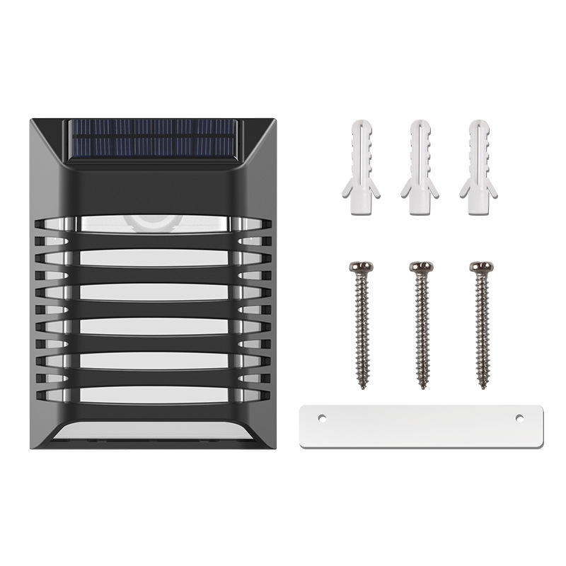  Lampada da parete attivata impermeabile per esterni Lampada da parete solare a LED con sensore di movimento Luci da giardino per illuminazione esterna del cortile