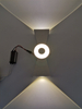 Lampada da parete a forma di nodo cinese impermeabile da esterno 6W COB chip up and down applique in alluminio ip65 applique da parete quadrata portico giardino