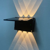 6W Solar Led Light Outdoor Impermeabile Solar Hight Lights Applique da parete Lampada da parete intelligente Lampada da parete solare Lampada da esterno
