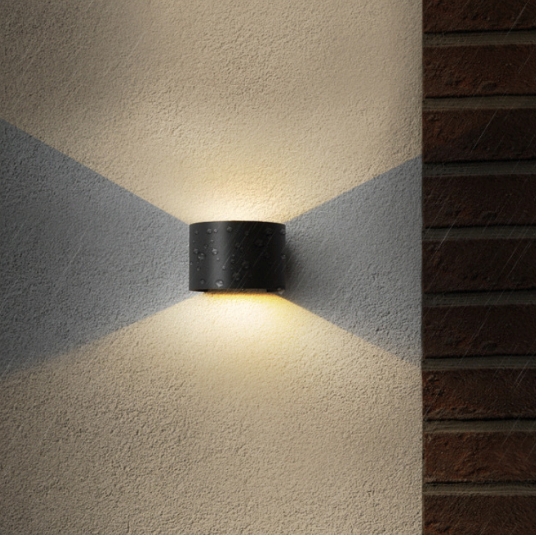 Hagood New Semicerchio Lampada da parete impermeabile Led Applique da parete Illuminazione per esterni Impermeabile IP65 Angolo di illuminazione regolabile