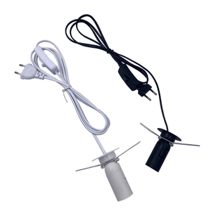 Cavo di alimentazione da 1,8 m Cavo con dimmer Interruttore ON OFF Clip in metallo E14 E27 Base per lampada Hanglamp Supporto per presa Cavo per lampada Salt Rock