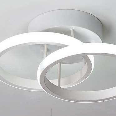 Lampade da soffitto a cerchio bianco per soggiorno Lampada da soffitto a sospensione Lampada da soffitto per camera da letto Lampada da soffitto a led Lampada da soffitto moderna