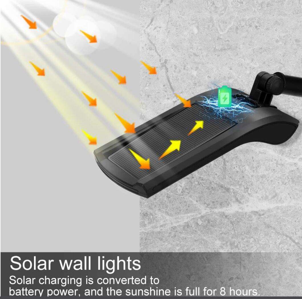 Applique da parete di alta qualità a led RGB luci solari da esterno con codificatore di data