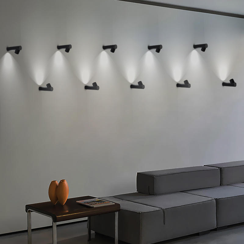 Lampada da parete a LED moderna in acrilico con sensore di movimento Impermeabile IP65 6W 12W Lampada da parete a LED per esterni per interni Portico Illuminazione stradale Balcone
