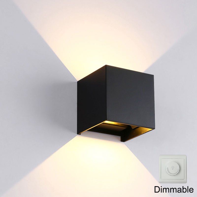 Luce dimmerabile impermeabile da giardino 12W LED Wandlamp Brace Wall Night Light Decorare per l'illuminazione esterna