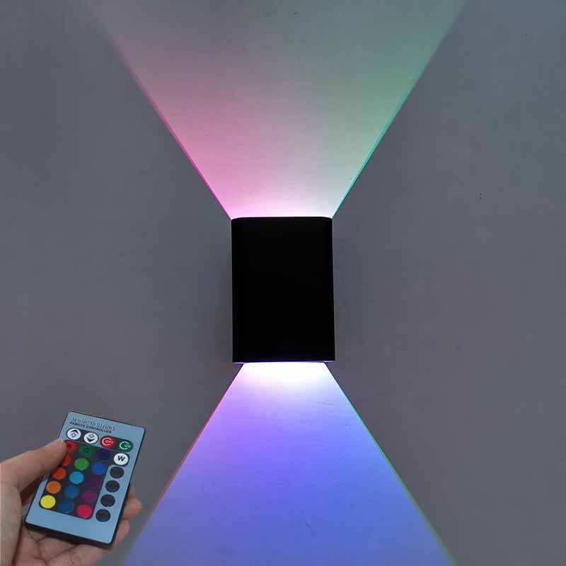 Lampada da parete a effetto luce da parete a LED RGB 5W con telecomando Lampada a bacchetta colorata per interni
