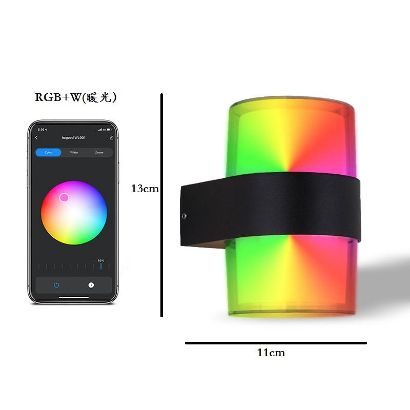 Tuya Smart App Control Waterproof IP 65 LED Wandlamp lampada da parete per esterni impermeabile colorata moderna luce per esterni
