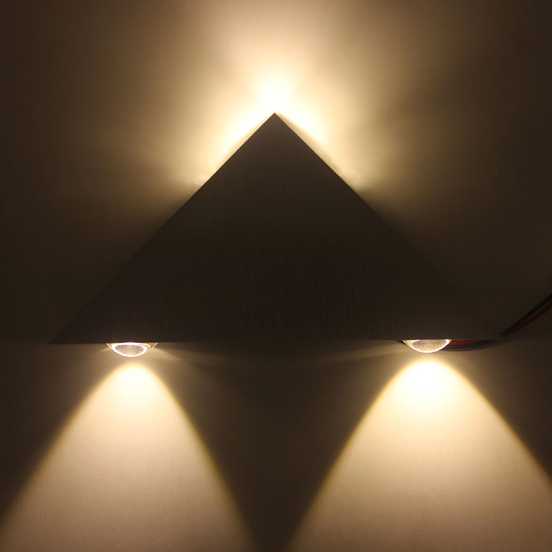 3W9W Lampada da parete per interni a LED a parete moderna triangolare per interni in alluminio per lampada da parete per la decorazione domestica