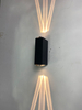 6W 18W guscio nero lampada da parete a tre raggi IP65 impermeabile applique da parete per esterni Lampada da giardino lampione stradale per la decorazione del giardino