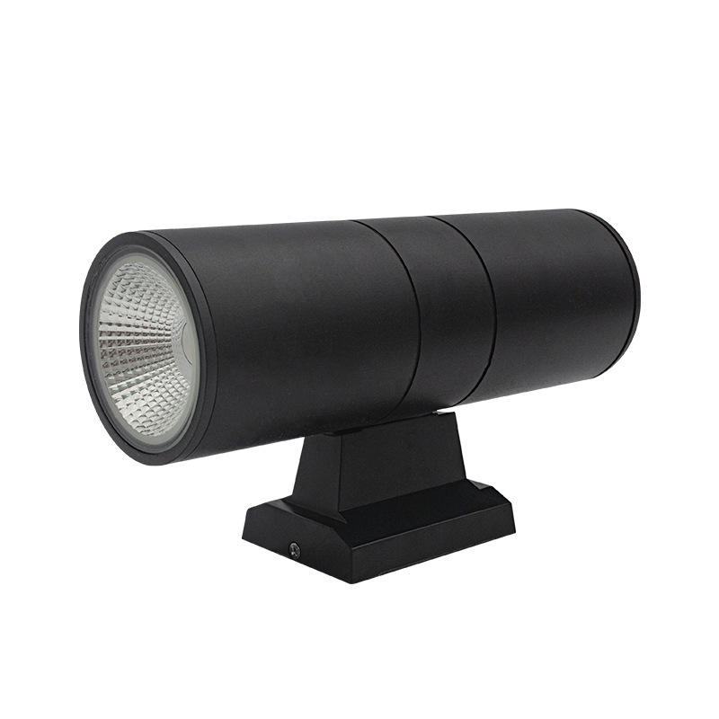 6W 12W COB Up Down Lampada da parete a LED per esterni a doppia testa Lampada da parete a cilindro Lampada da balcone per interni Lampada da portico impermeabile IP65