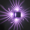 Lampada da parete RGB fantasia in alluminio da 3W per la decorazione della galleria d'arte, lampada da balcone anteriore, portico