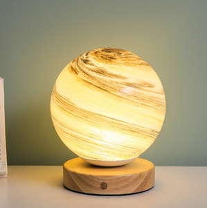 Pianeta lampada di vetro luna Pianeta lampada decorazione camera da letto comodino luce notturna Regalo di compleanno creativo lampada da tavolo a pagamento lampada da tavolo