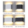 12W IP65 Illuminazione per esterni Lampada da parete moderna Lampada da parete a LED impermeabile per interni Soggiorno Applique da parete a led quadrata chiara