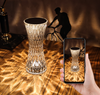 Lampada da tavolo a luce notturna ricaricabile in cristallo rosa acrilico Tiktok Touch Control Lampada da scrivania che cambia colore