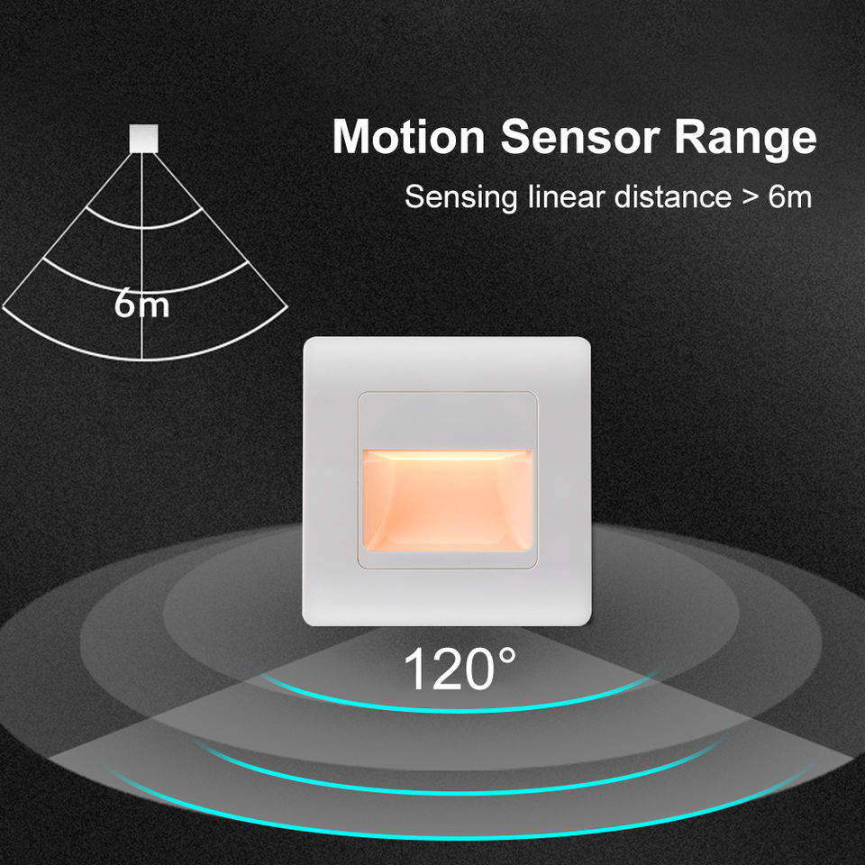 Lampada da parete moderna per gradini per scale da esterno da interno 3W Luce da incasso per gradini a LED