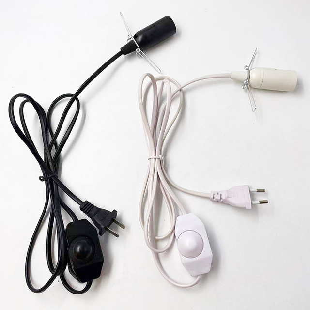 Luce E14 301 dimmer Cavo Cavo di commutazione della luce Spina Pulsante di regolazione dell'alimentazione Interruttore Cavo di linea da 1,8 m Lampada a LED Modello spina UE USA