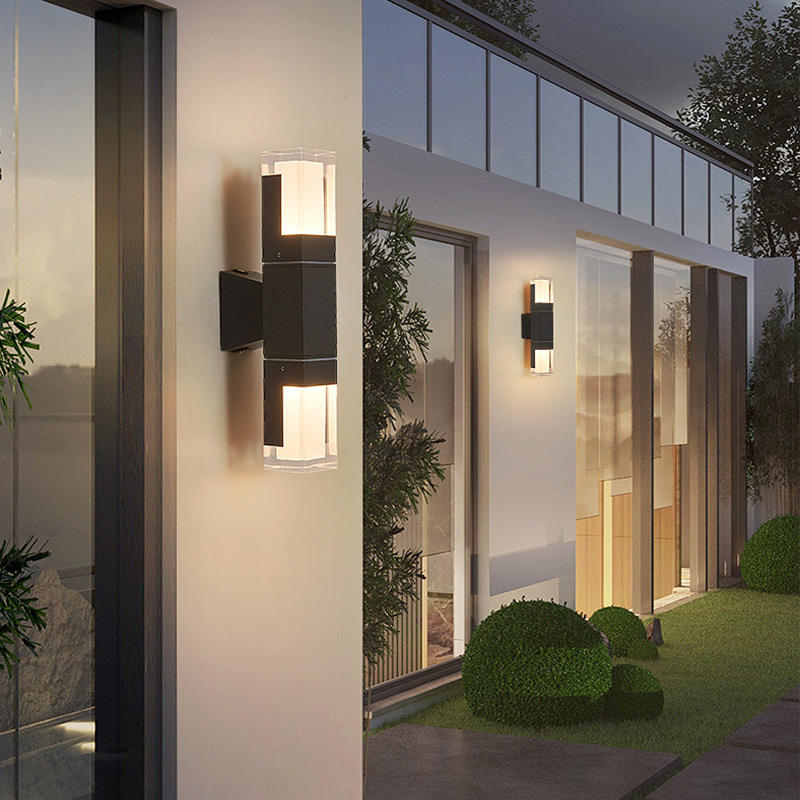 Lampada da parete a led in alluminio per esterni IP65 impermeabile Up Down applique da parete per illuminazione del corridoio del comodino della camera da letto delle scale di casa regolabile