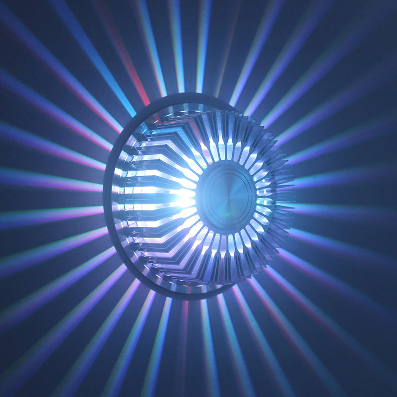 12 colori 3W LED Lampada da parete in alluminio Illuminazione a led Applique da parete AC85-265V Apparecchio di design d'interni per illuminazione da parete Bar Decorazione