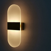 Lampada da parete ovale da 6W Lampada da parete in acrilico Lampada da parete rettangolare Applique da parete a LED AC85-265V Luci rotonde in alluminio per interni Lampada da parete per soggiorno Camera da letto Illuminazione ristorante dell'hotel