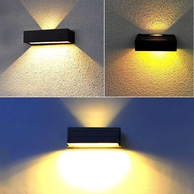 Lampada solare a luce solare impermeabile a luce solare per esterni per giardino Street Landscape Balcone Decor Lampada da parete solare per esterni