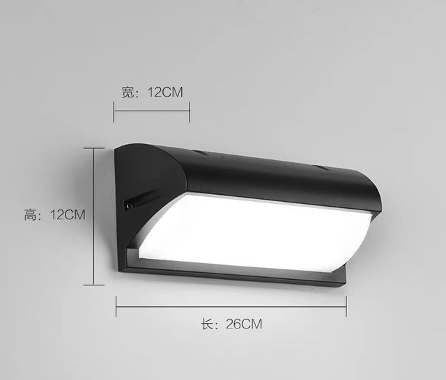 Lampada da parete a led in alluminio per esterni IP65 impermeabile Up Down applique da parete per l'illuminazione del corridoio del bagno del comodino della camera da letto delle scale domestiche