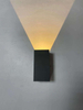 12W 20CM Lampada da parete a LED impermeabile cubo bianco e nero ip65 Lampada da parete quadrata Portico Giardino su e giù