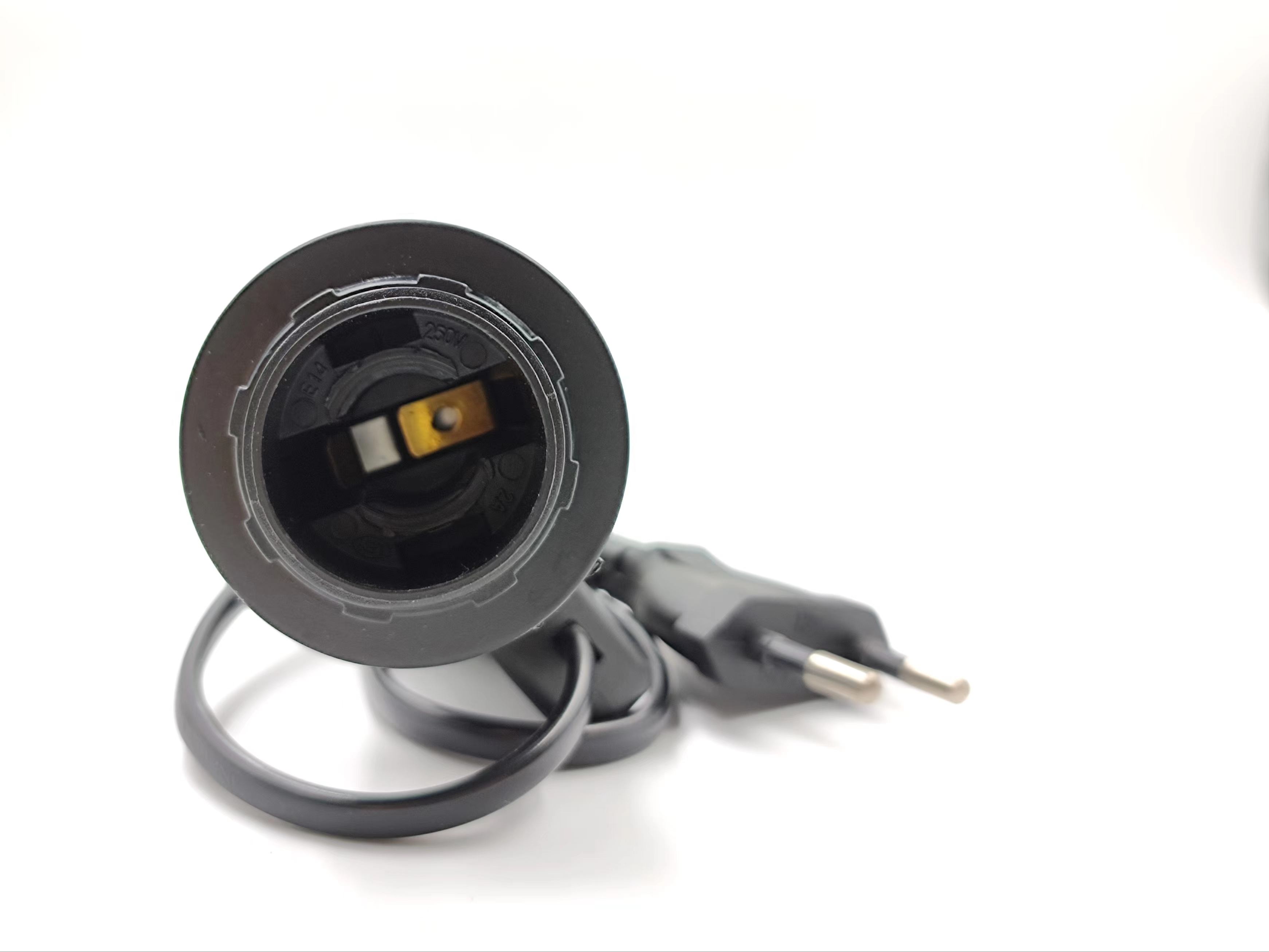 Spina a filo UE 303 interruttore Prolunga Cavo di alimentazione 303 Interruttore E14 doppio anello Cavo Vite Base Portalampada Lampada a sospensione a LED Portalampada