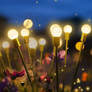 Lampada solare Firefly Lampada solare per erba Lampada solare a LED per esterni Luci decorative per esterni da giardino Luci multicolori a LED a energia solare per cantieri