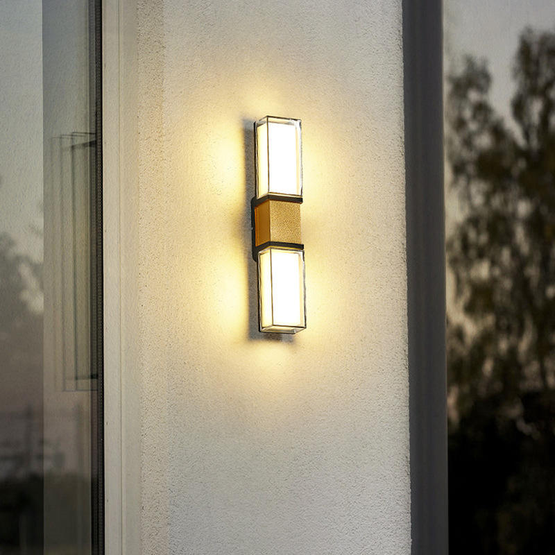 9W 10W Applique da parete per esterni LED Impermeabile IP65 Striscia di alluminio Illuminazione per interni ed esterni Decorazione Portico da giardino Lampade 85-265v
