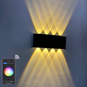 AC85-265V App Telecomando Bluetooth compatibile Dimmerabile, Applique da parete Moderna lampada da parete RGB LED Hotel Led Light 