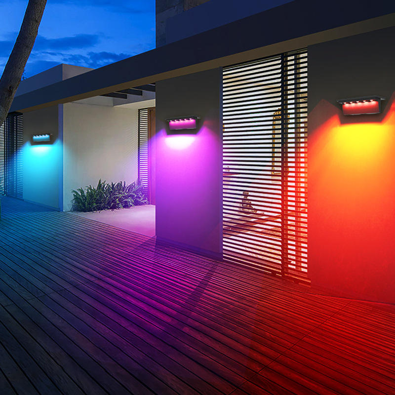 Lampada solare per esterni con controllo della luce intelligente impermeabile a luce solare per giardino Street Landscape Balcone Decor Lampada da parete solare