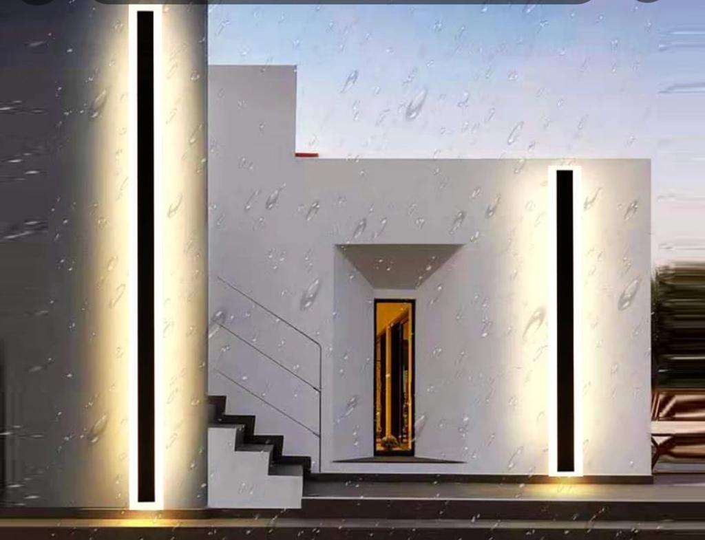 Lampada da parete impermeabile rettangolare moderna da giardino in alluminio a LED