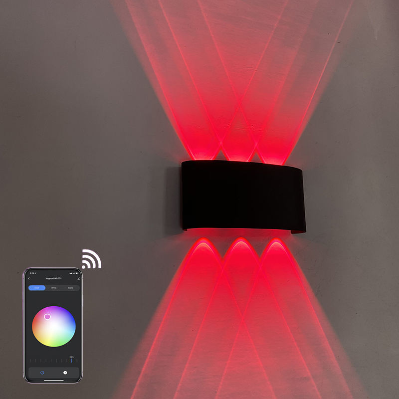 Applique da parete per interni Telecomando APP Lampada da parete a LED dimmerabile compatibile con Bluetooth RGBW Utilizzato per decorazioni natalizie AC85-265V